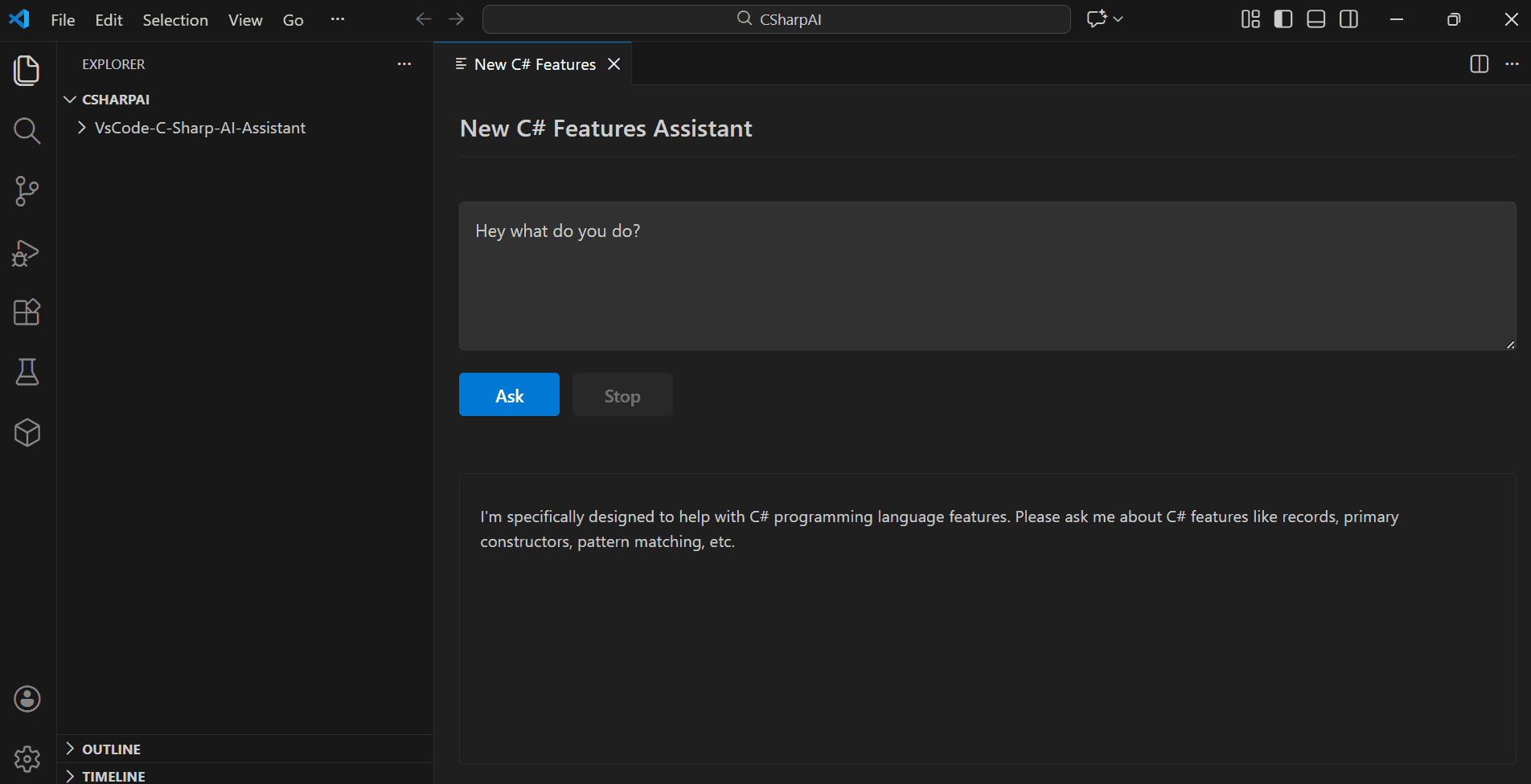 C# AI Assistant