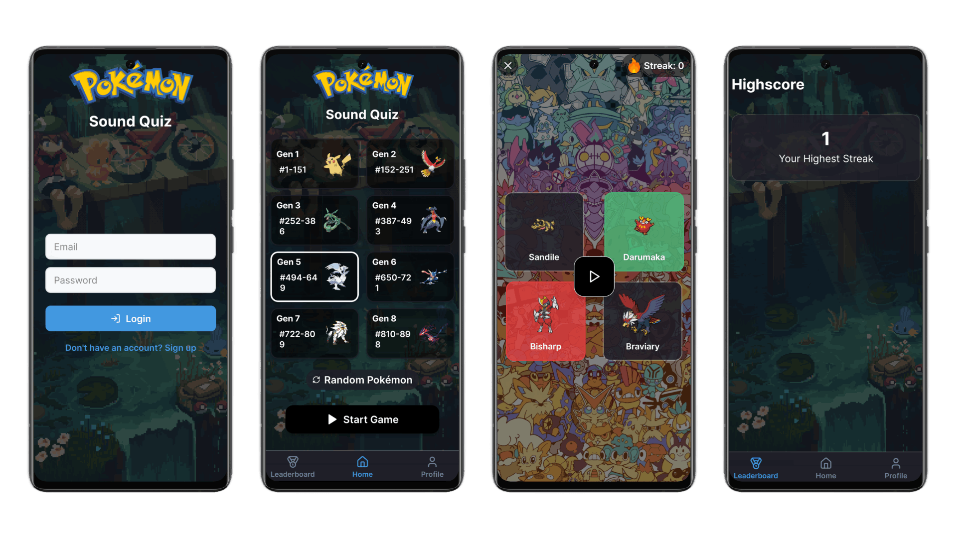 Pokémon Sound Quiz App