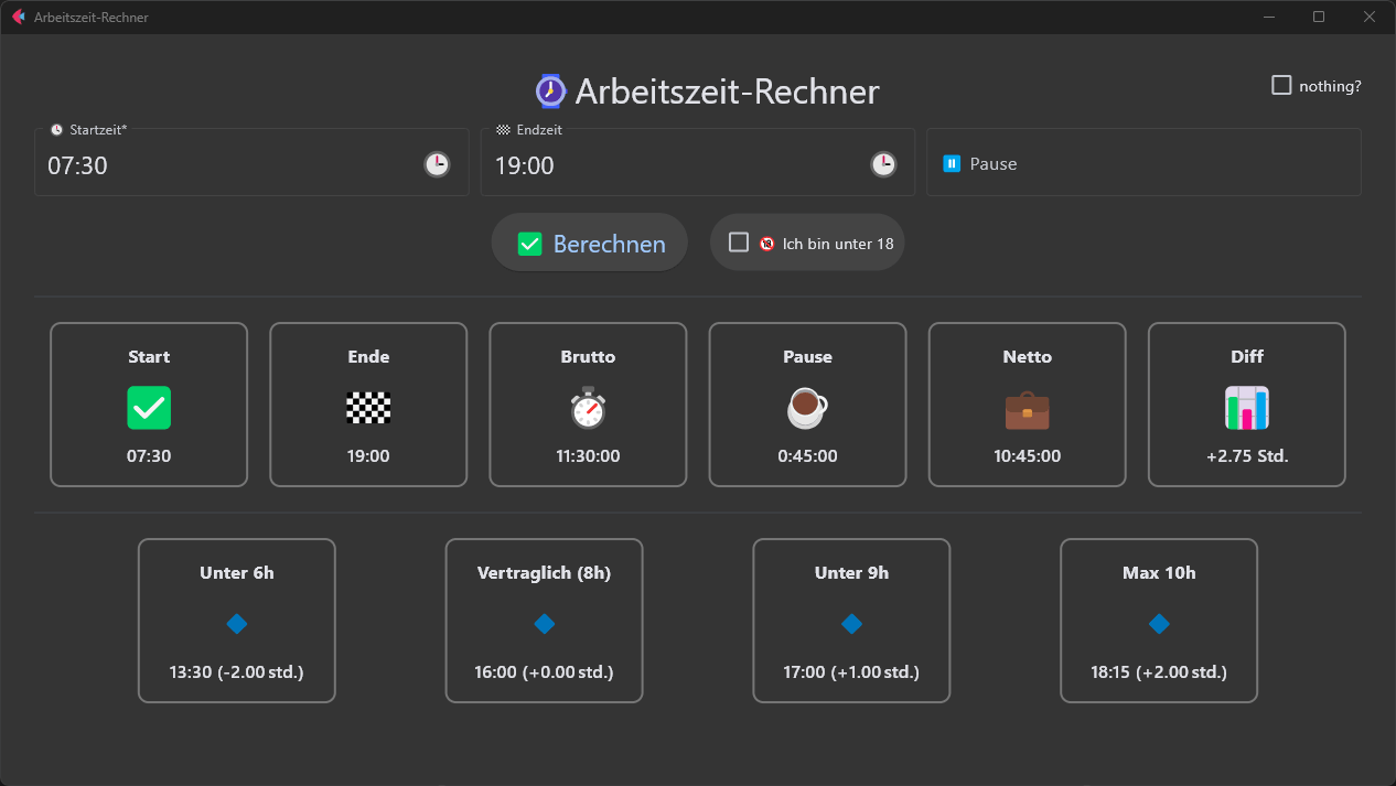 Work Time Calculator